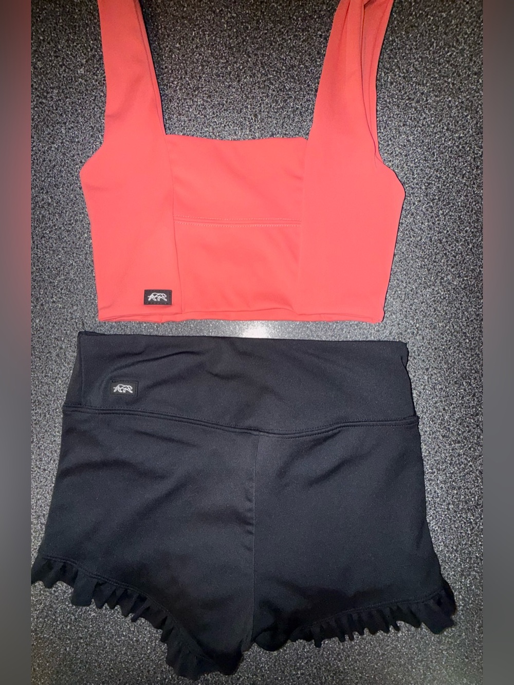 Tiger Friday 2 Piece Dance Crop Tank and Ruffle Shorts Set Size Adult Small - Picture 2 of 14
